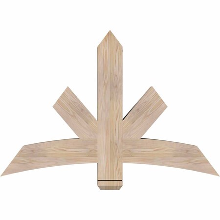 Ekena Millwork Alberta Smooth Timber Gable Bracket, Douglas Fir, 48"W x 32"H x 5 1/2"D x 5 1/2"F, 16/12 Pitch GBW048X32X0606ALB00SDF